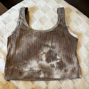 Brown Tie-Dye Women's Tank Top